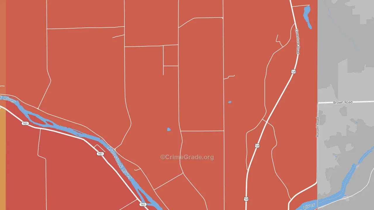 Goodrich, ME Map of Robbery Rates
