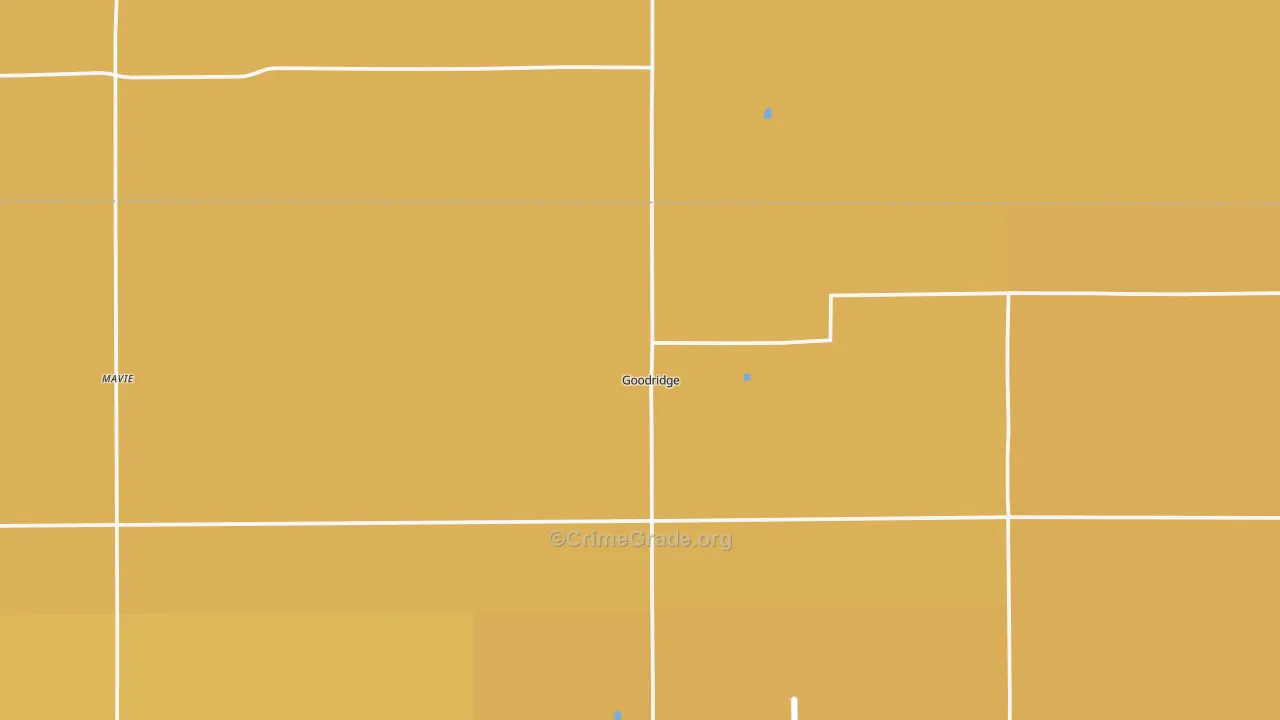 Goodridge, MN Map of Robbery Rates