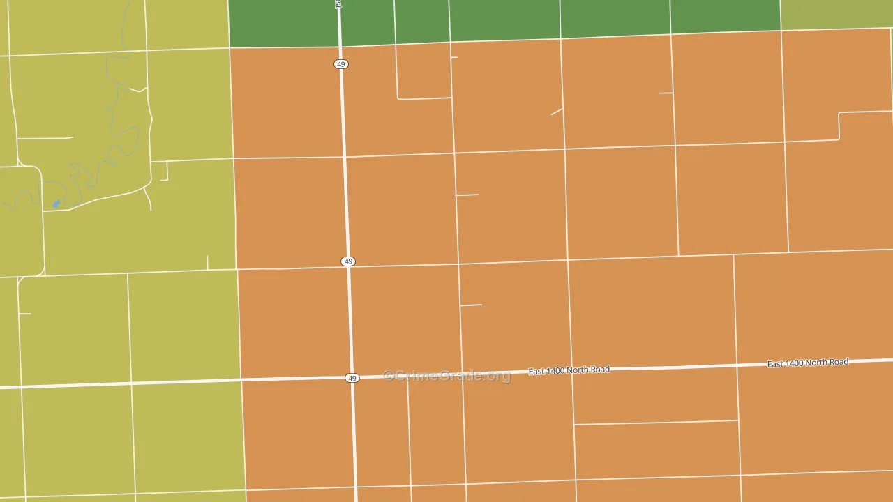 Goodwine, IL Map of Robbery Rates