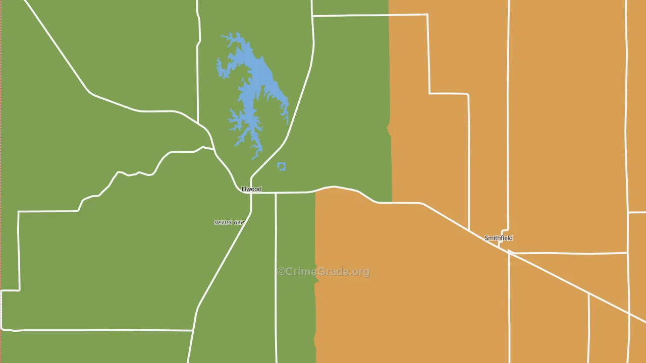 Gosper County, NE Map of Robbery Rates