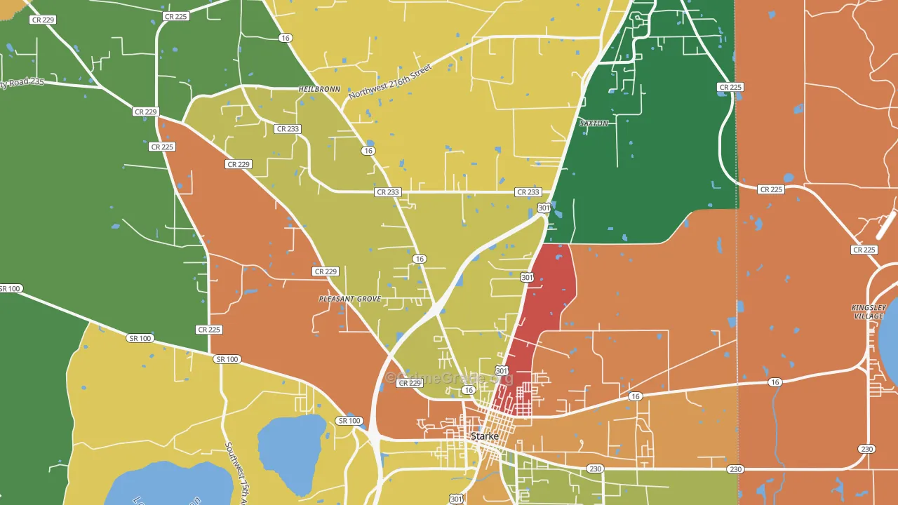 Graham, FL Map of Robbery Rates