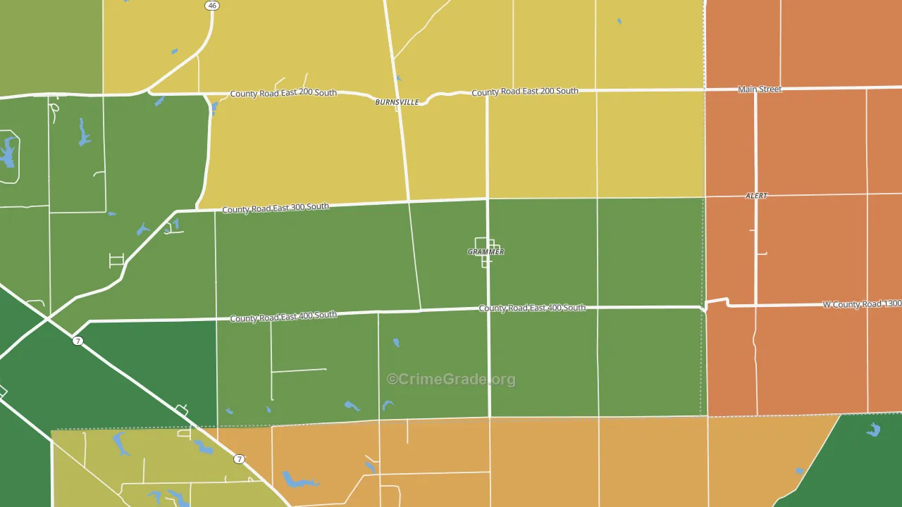 Grammer, IN Map of Robbery Rates