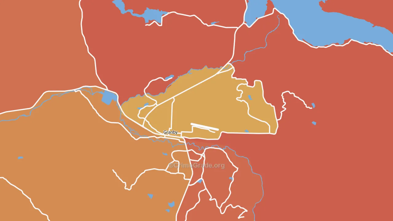 Granby, CO Map of Robbery Rates