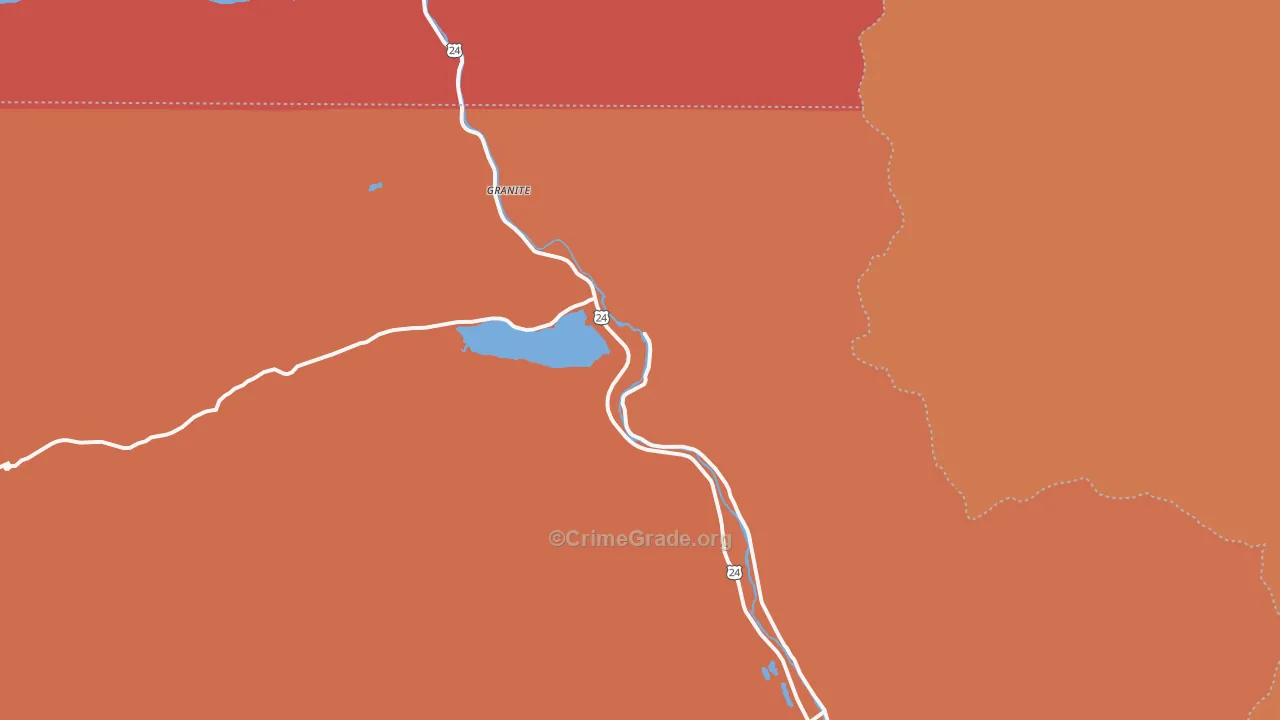 Granite, CO Map of Robbery Rates