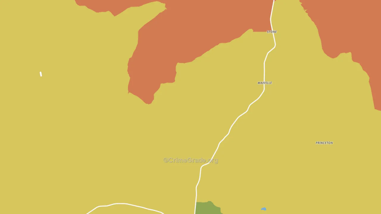 Granite County, MT Map of Robbery Rates