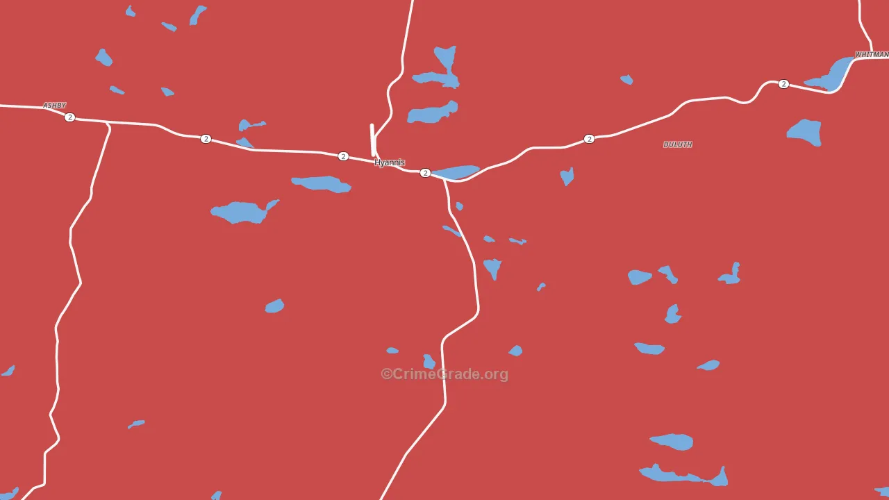 Grant County, NE Map of Robbery Rates