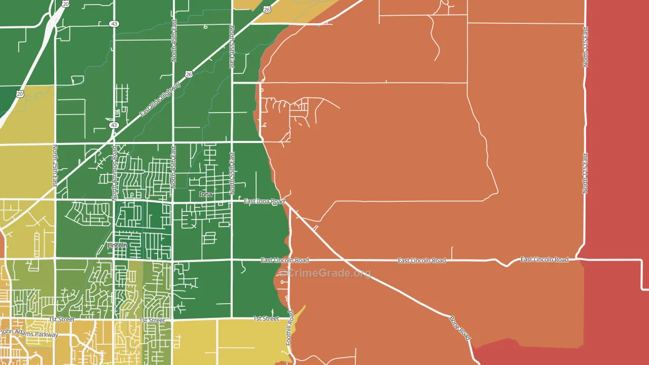 Grant, ID Map of Robbery Rates