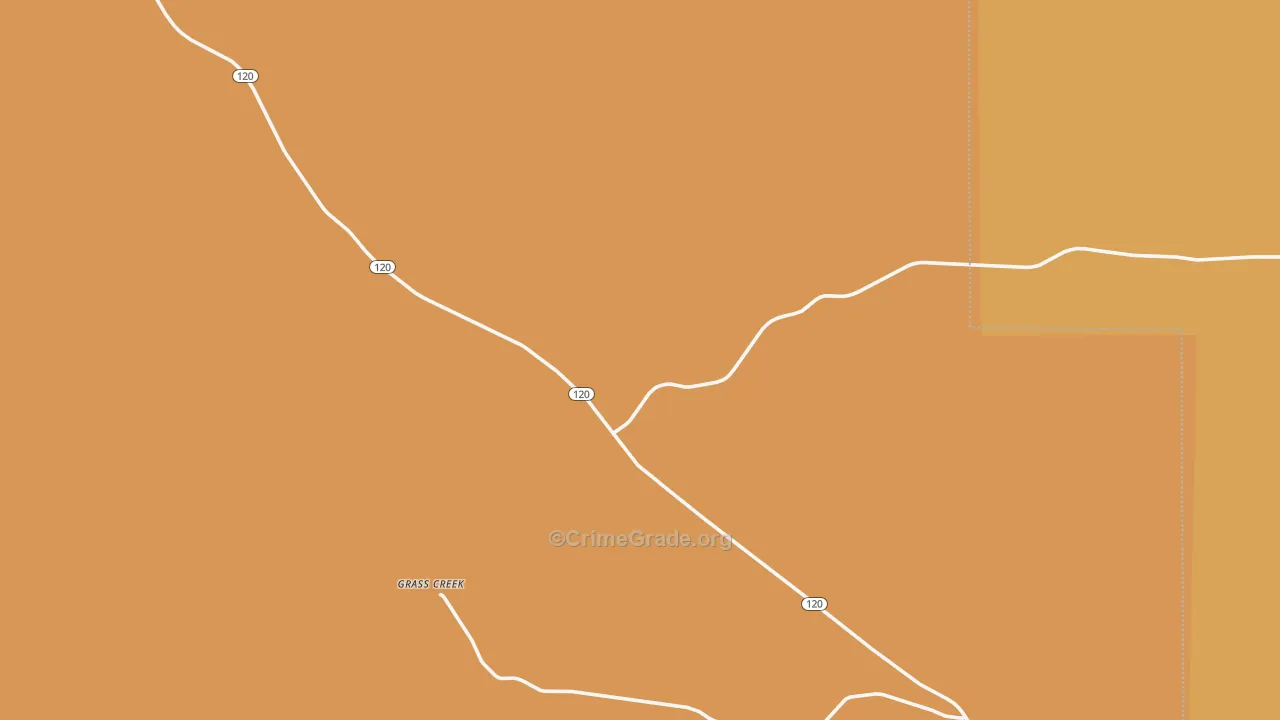 Grass Creek, WY Map of Robbery Rates