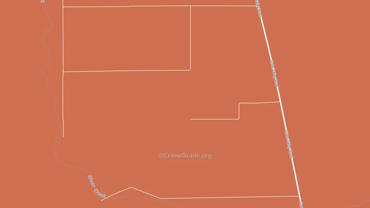 Grass Valley, NV Map of Robbery Rates