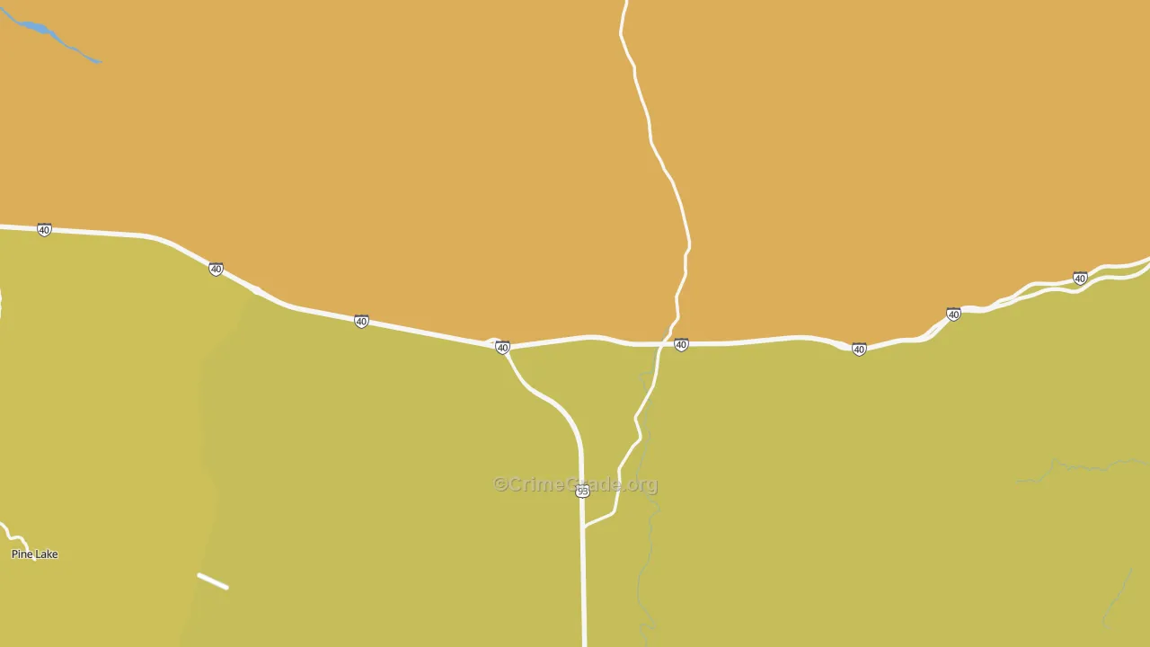 Grasshopper Junction, AZ Map of Robbery Rates