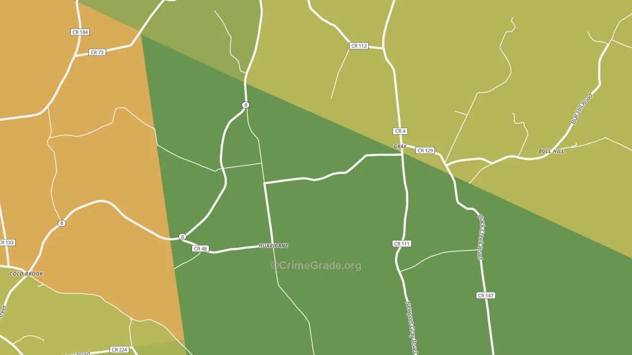 Gray, NY Map of Robbery Rates