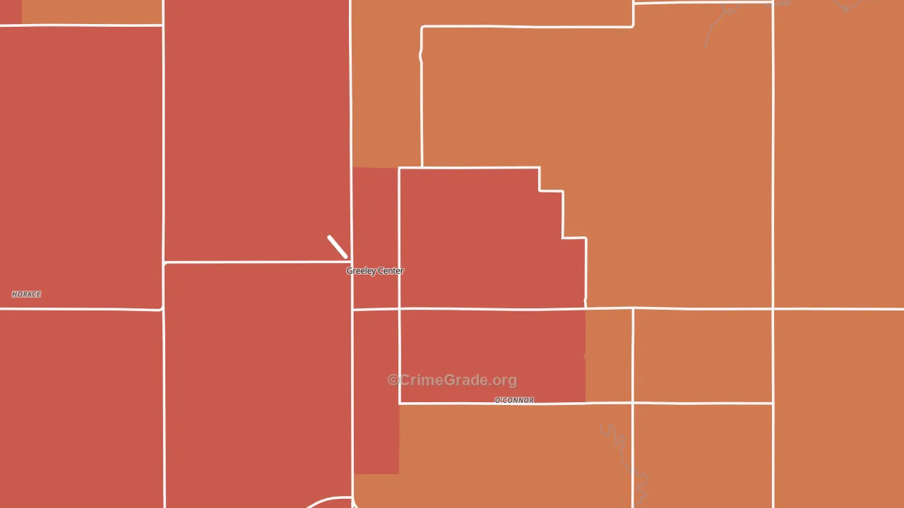 Greeley County, NE Map of Robbery Rates