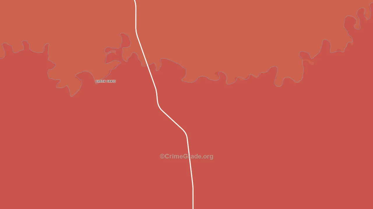 Green Grass, SD Map of Robbery Rates