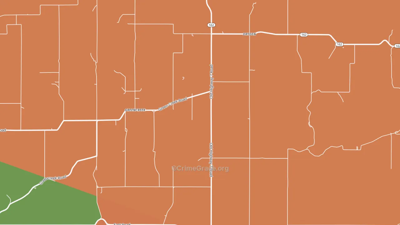 Greencreek, ID Map of Robbery Rates