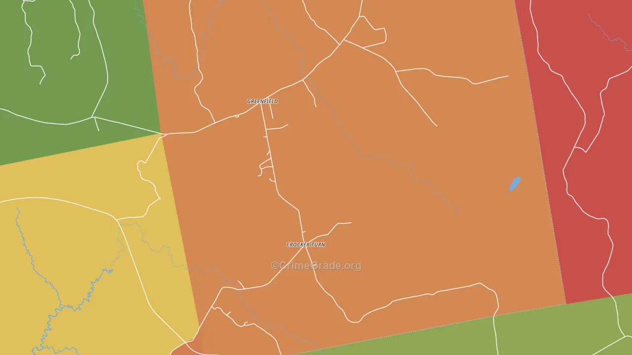 Greenfield, ME Map of Robbery Rates