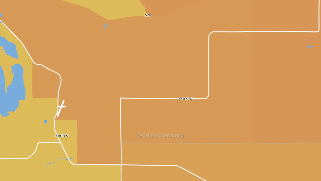 Greenfield, MT Map of Robbery Rates