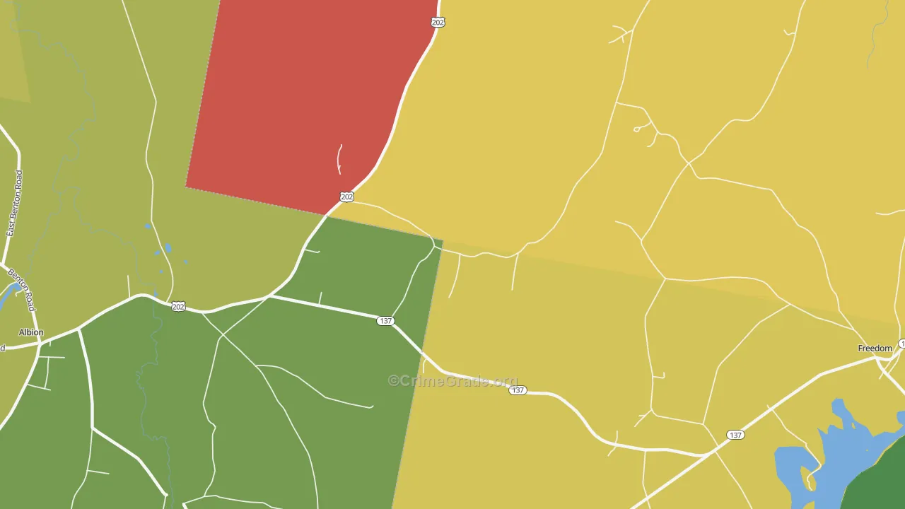 Greens Corner, ME Map of Robbery Rates