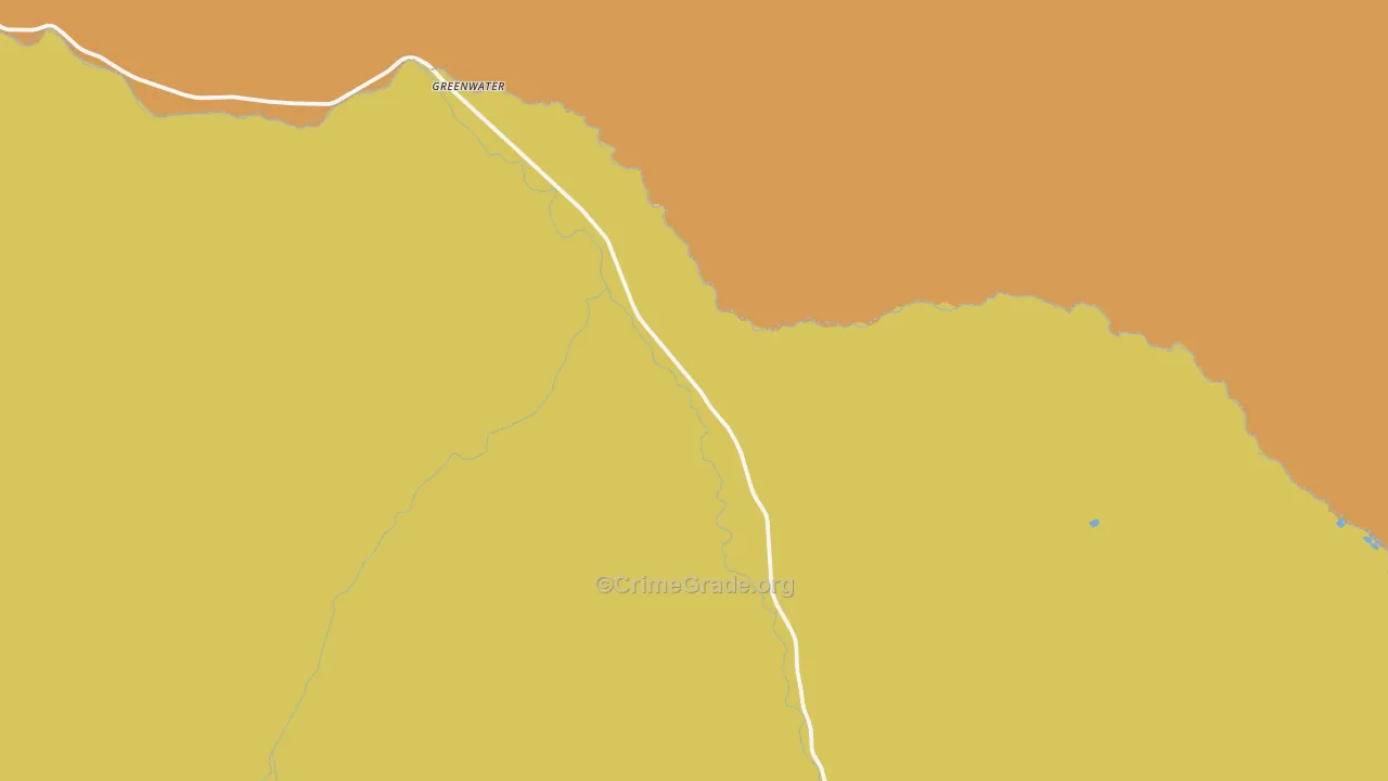 Greenwater, WA Map of Robbery Rates