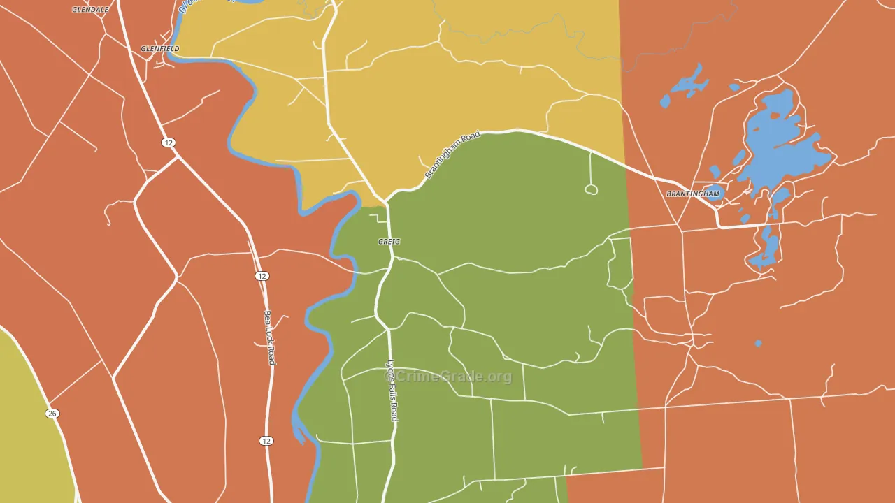 Greig, NY Map of Robbery Rates