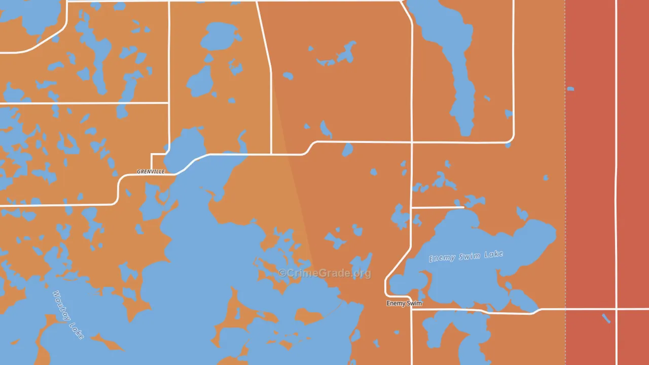 Grenville, SD Map of Robbery Rates