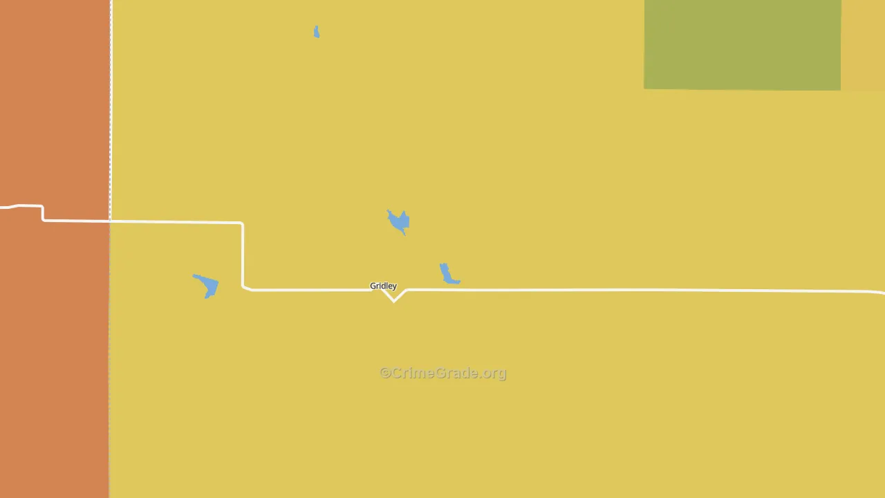 Gridley, KS Map of Robbery Rates