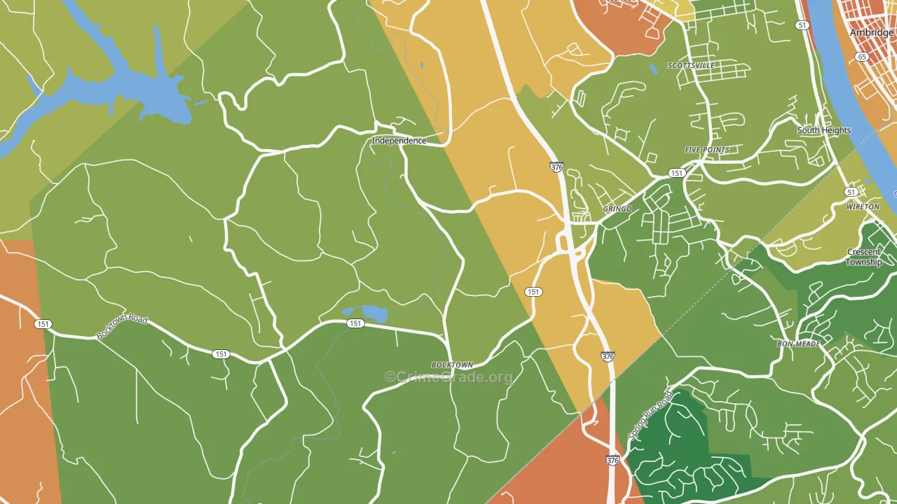 Gringo, PA Map of Robbery Rates