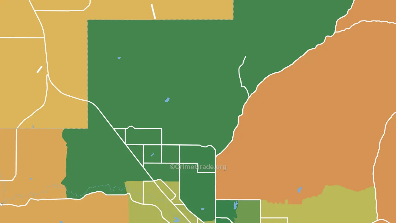 Grizzly, OR Map of Robbery Rates