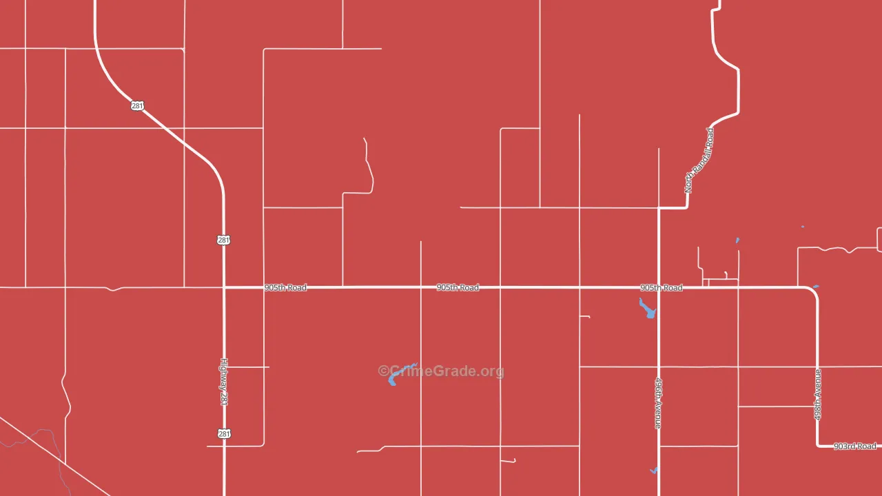 Gross, NE Map of Robbery Rates