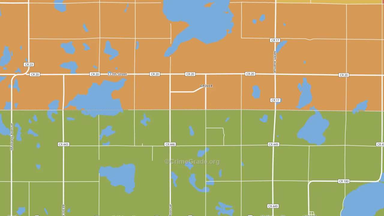 Grover, SD Map of Robbery Rates