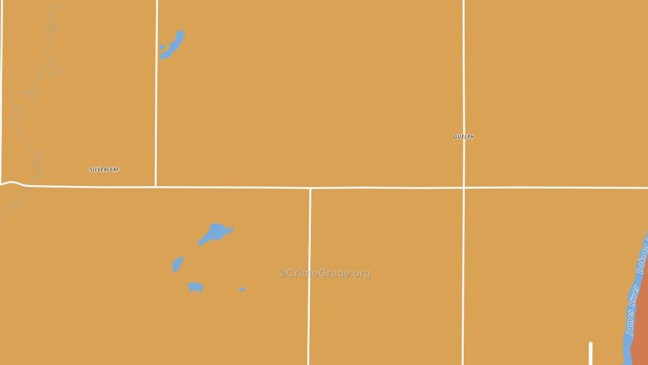 Guelph, ND Map of Robbery Rates