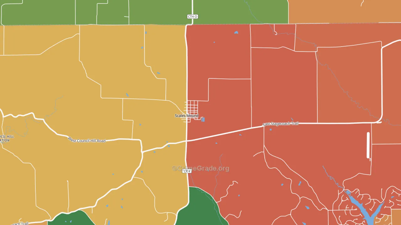 Guilford, IL Map of Robbery Rates