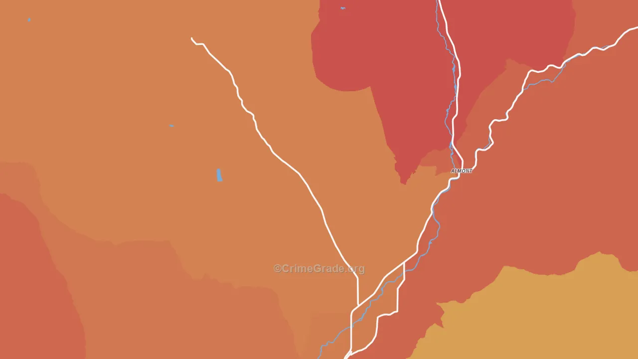 Gunnison County, CO Map of Robbery Rates