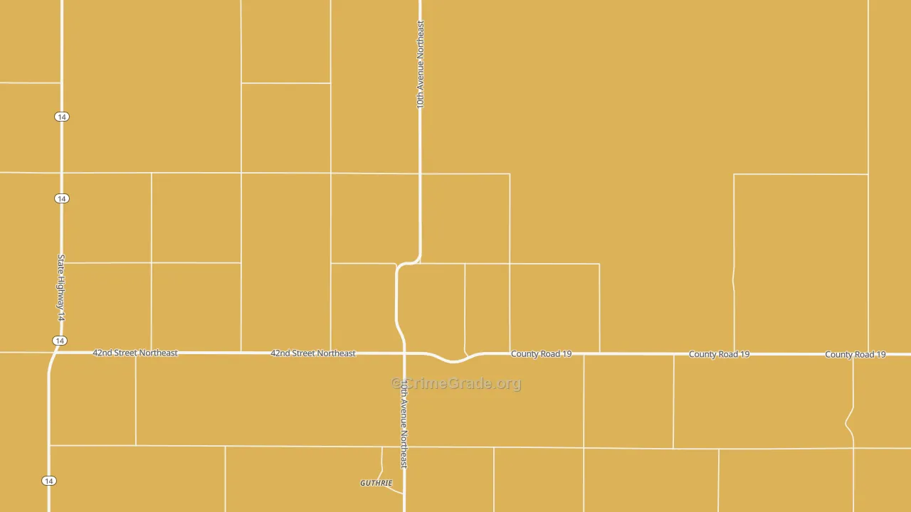 Guthrie, ND Map of Robbery Rates