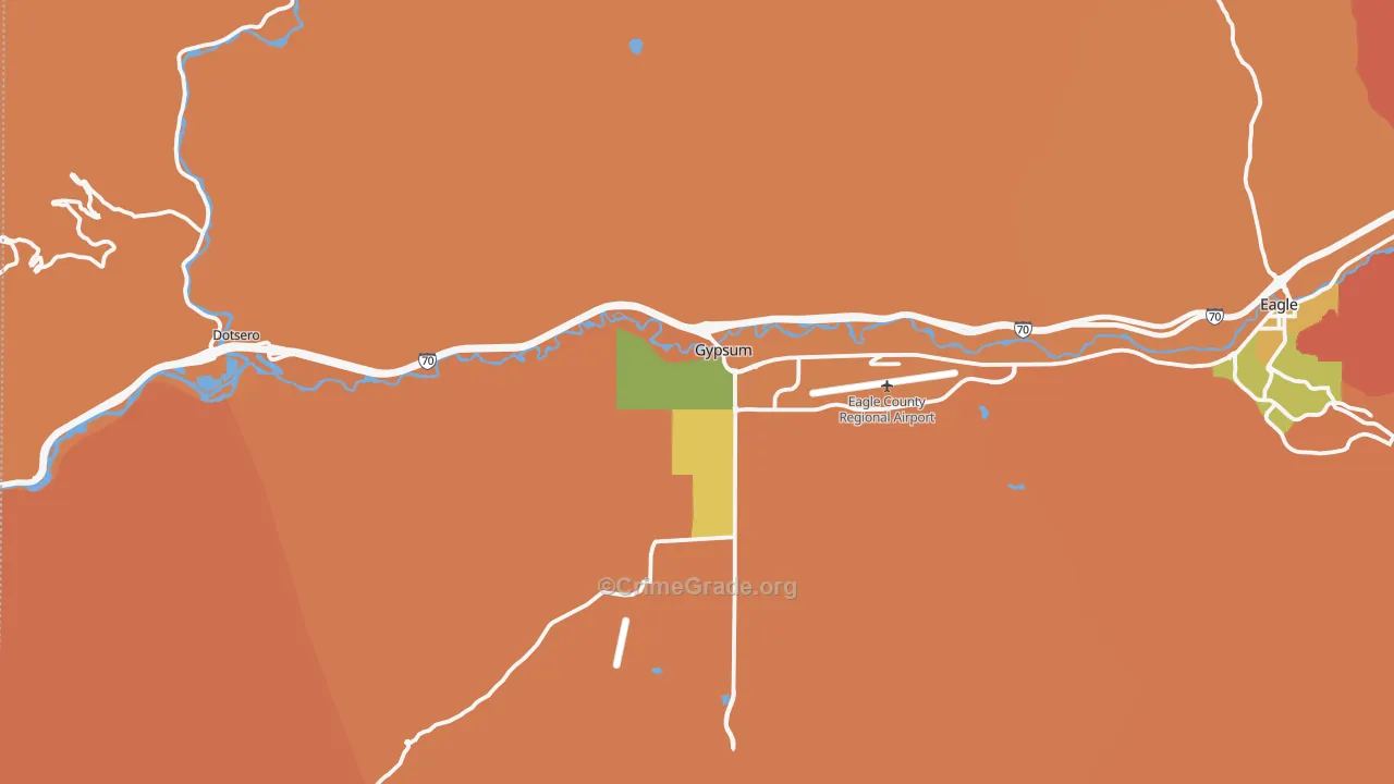 Gypsum, CO Map of Robbery Rates