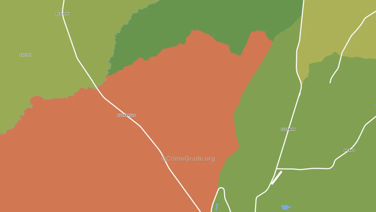 Hacoda, AL Map of Robbery Rates