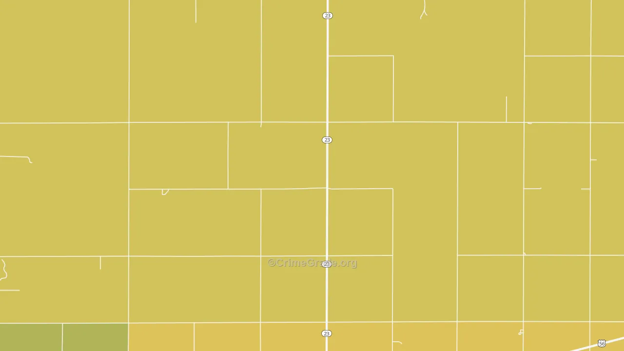 Haggard, KS Map of Robbery Rates