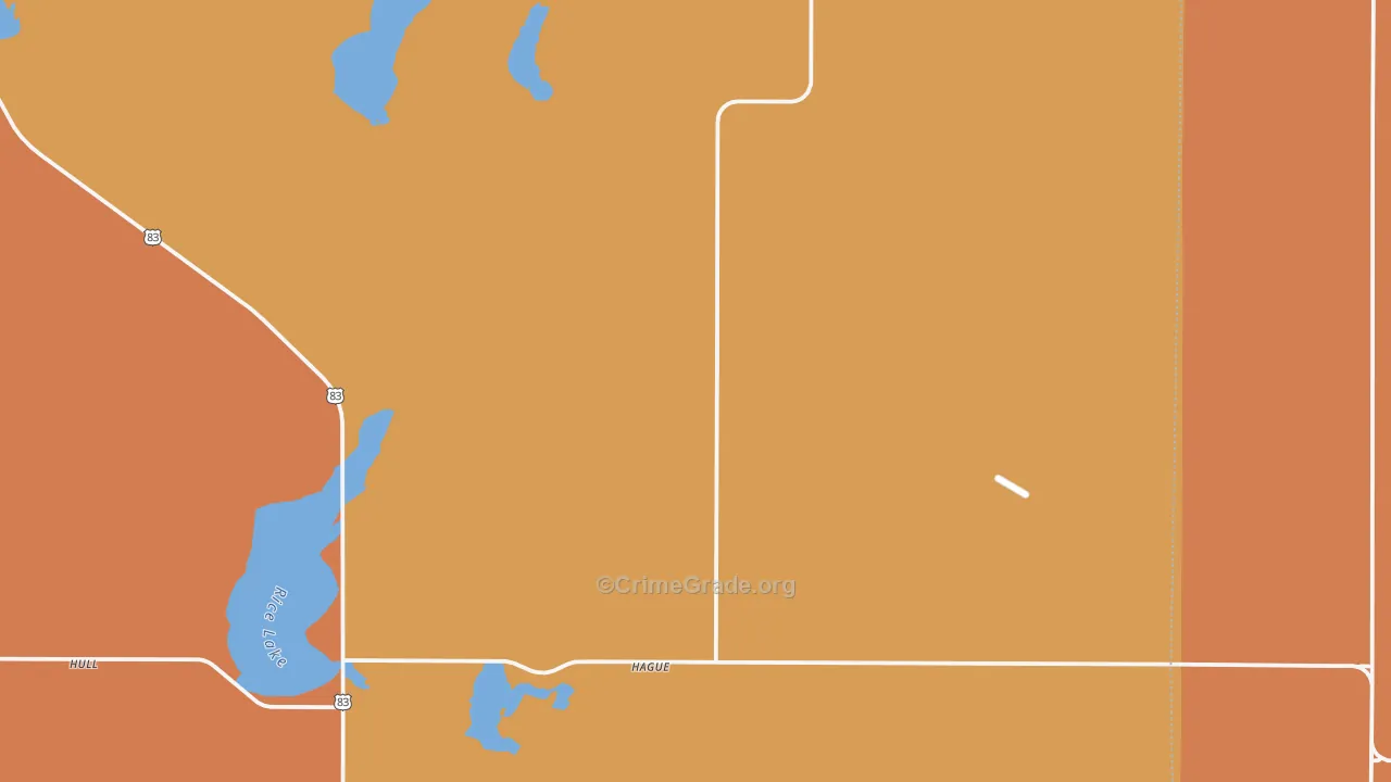 Hague, ND Map of Robbery Rates
