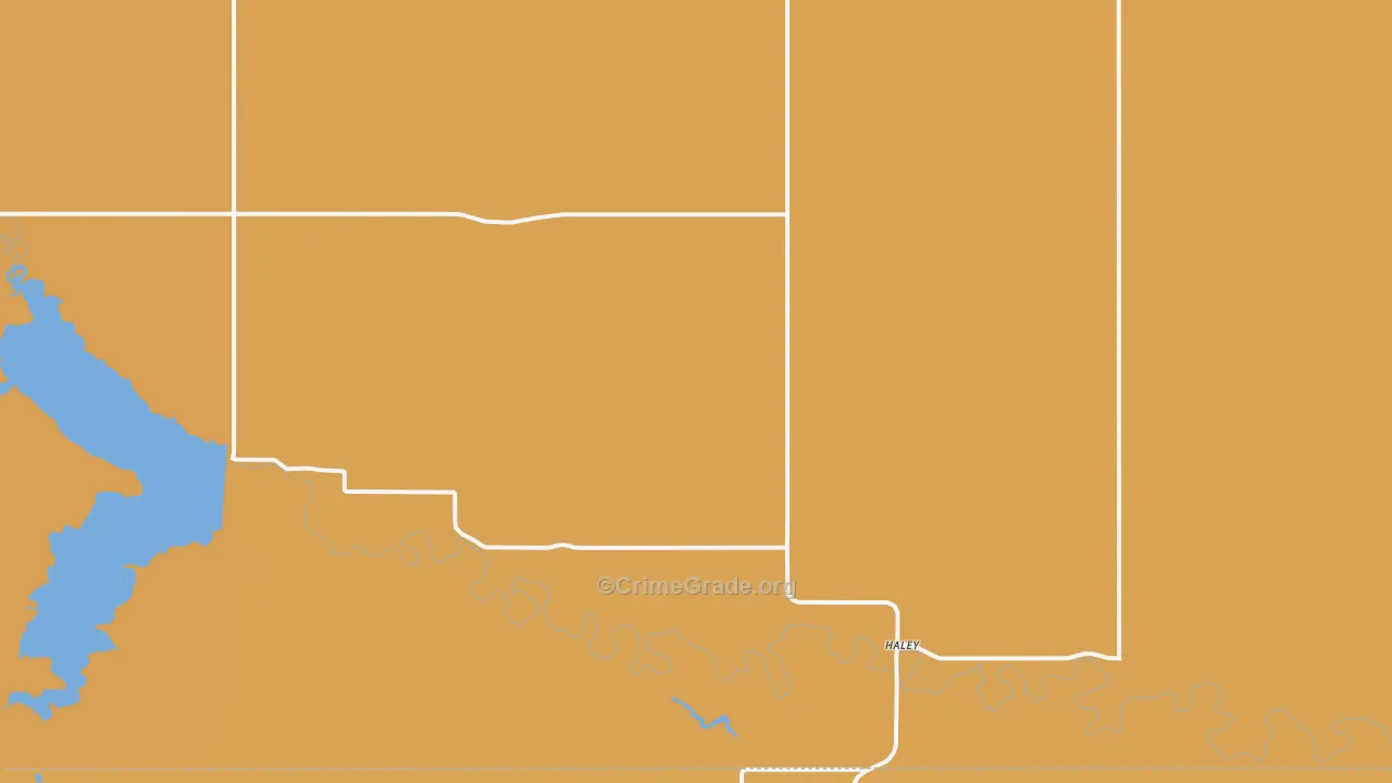Haley, ND Map of Robbery Rates