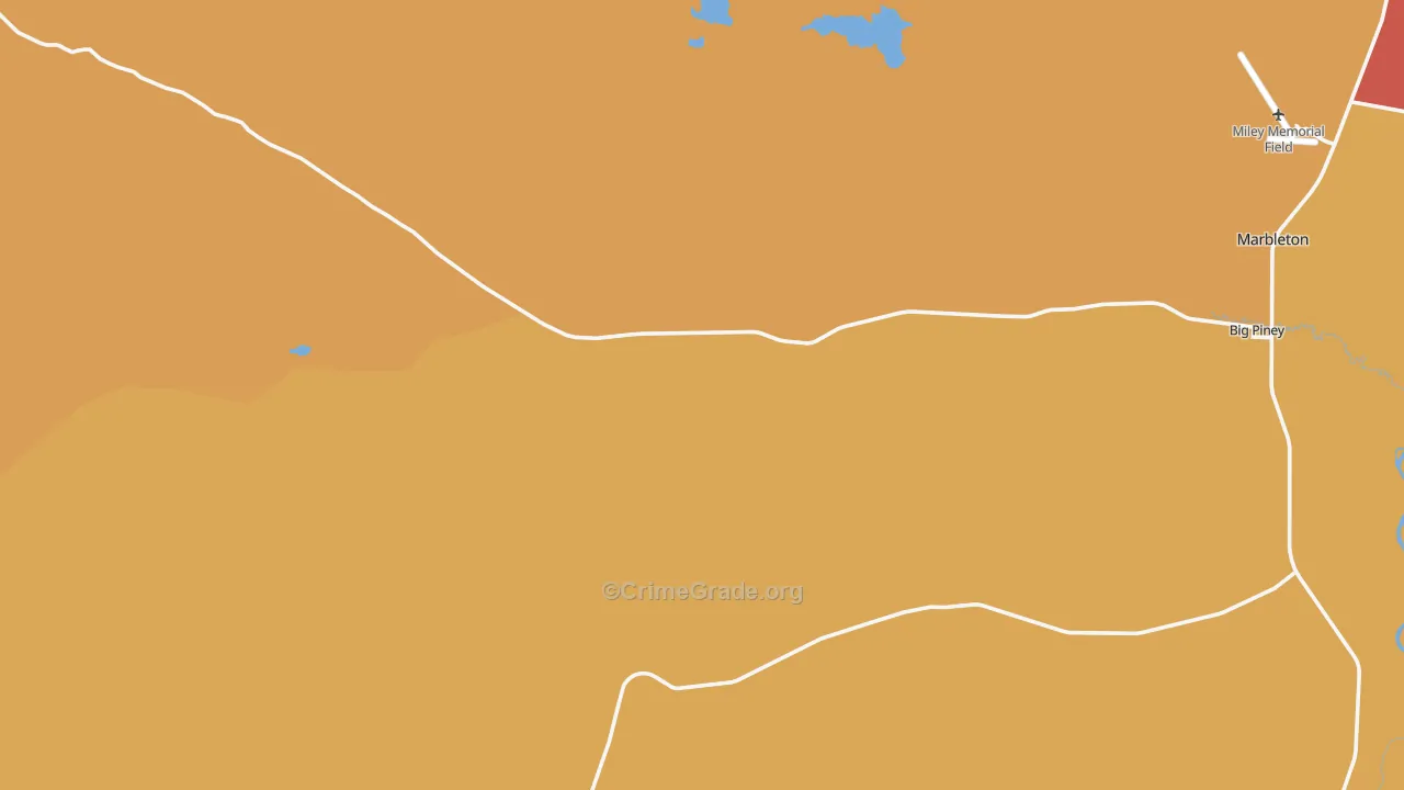 Halfway, WY Map of Robbery Rates