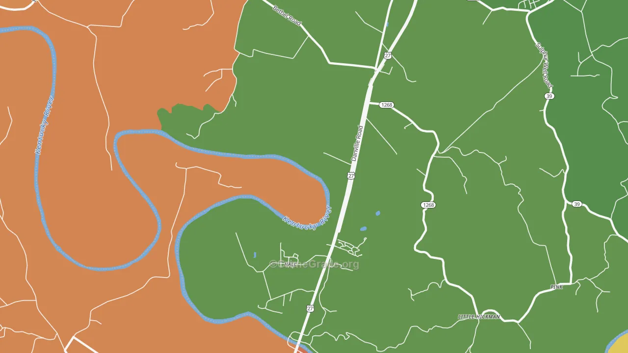 Hall, KY Map of Robbery Rates