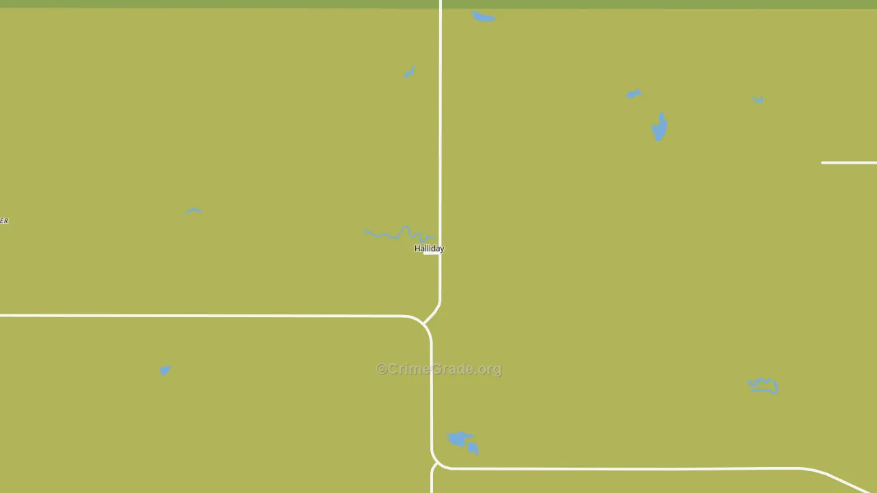 Halliday, ND Map of Robbery Rates