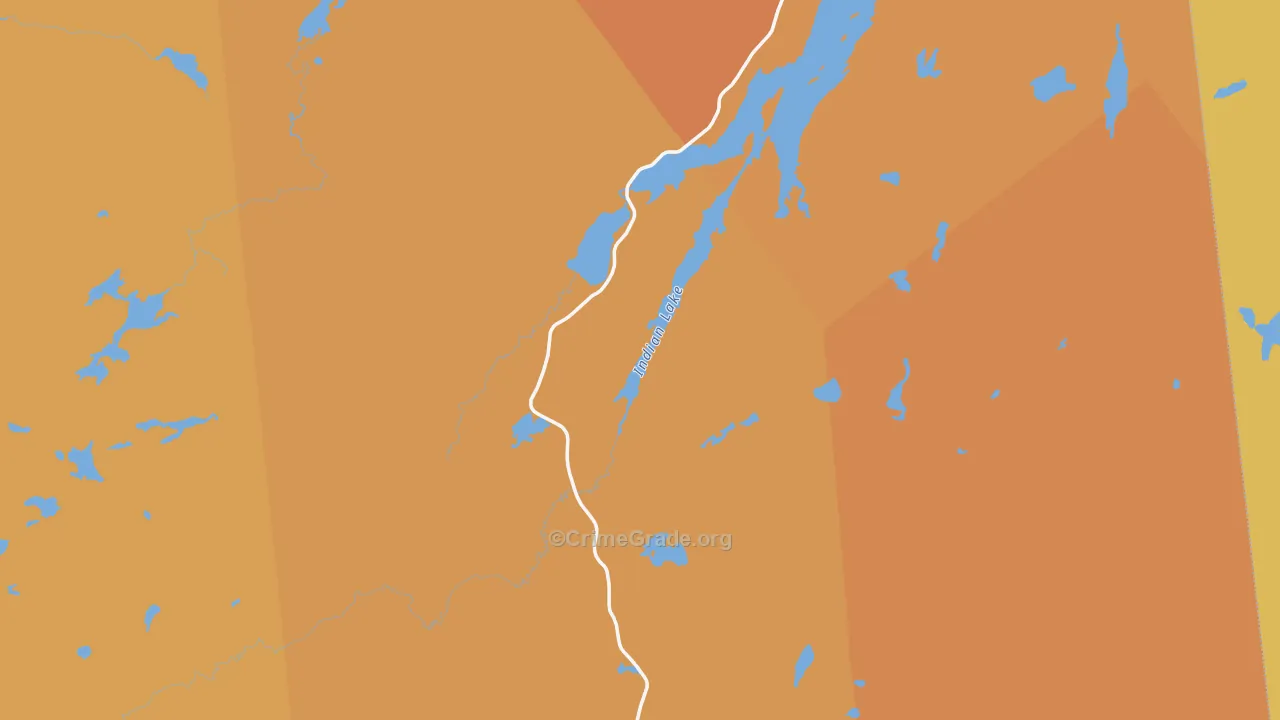 Hamilton County, NY Map of Robbery Rates
