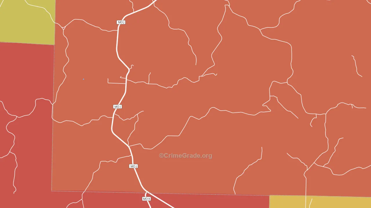 Handy, MO Map of Robbery Rates