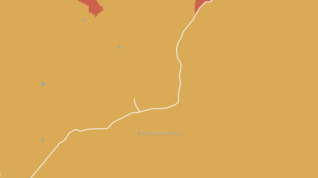 Happy Jack, AZ Map of Robbery Rates
