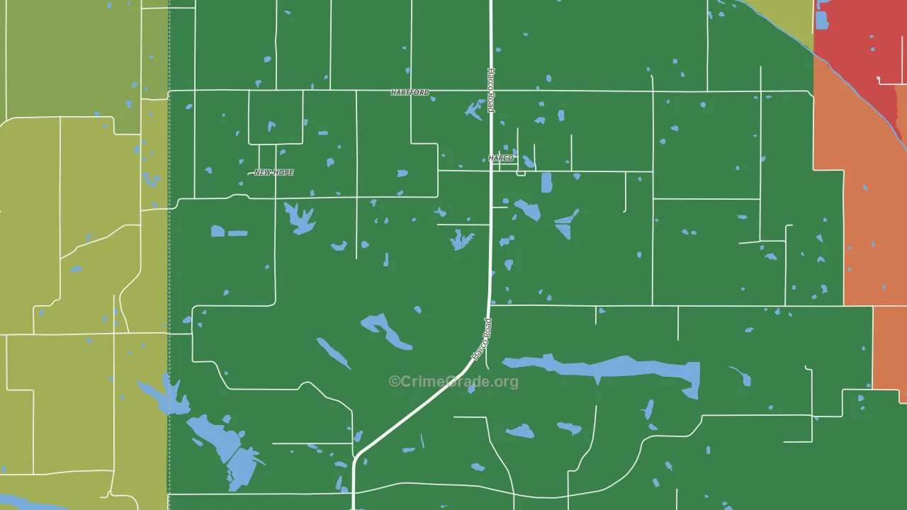 Harco, IL Map of Robbery Rates