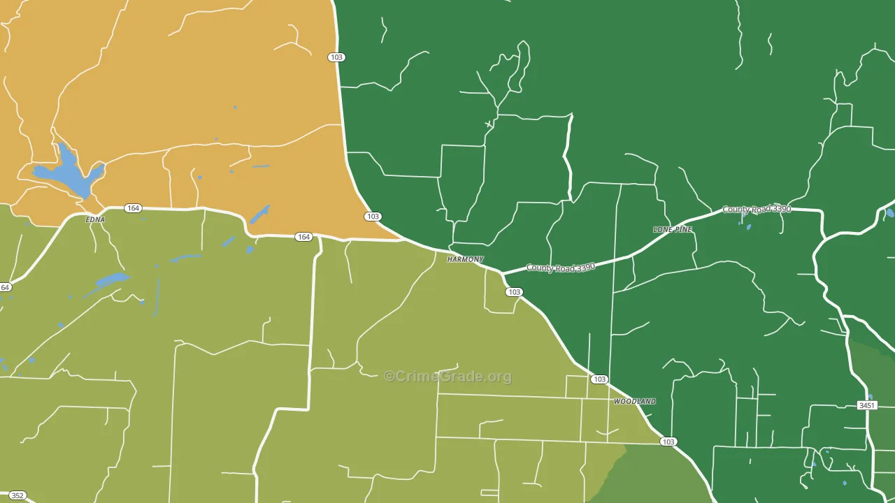 Harmony, AR Map of Robbery Rates