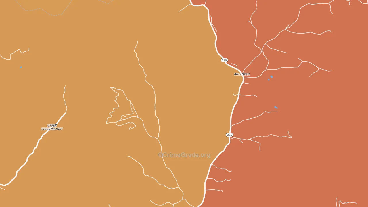Harrell, NC Map of Robbery Rates