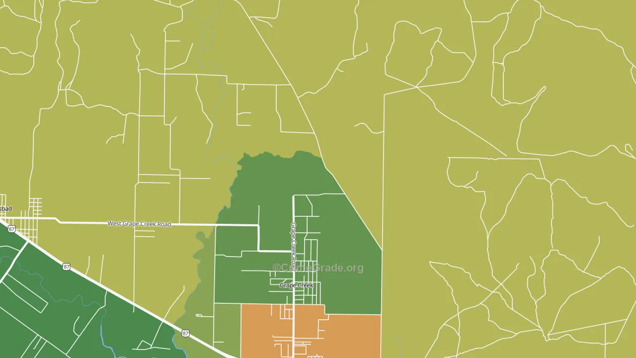 Harriet, TX Map of Robbery Rates