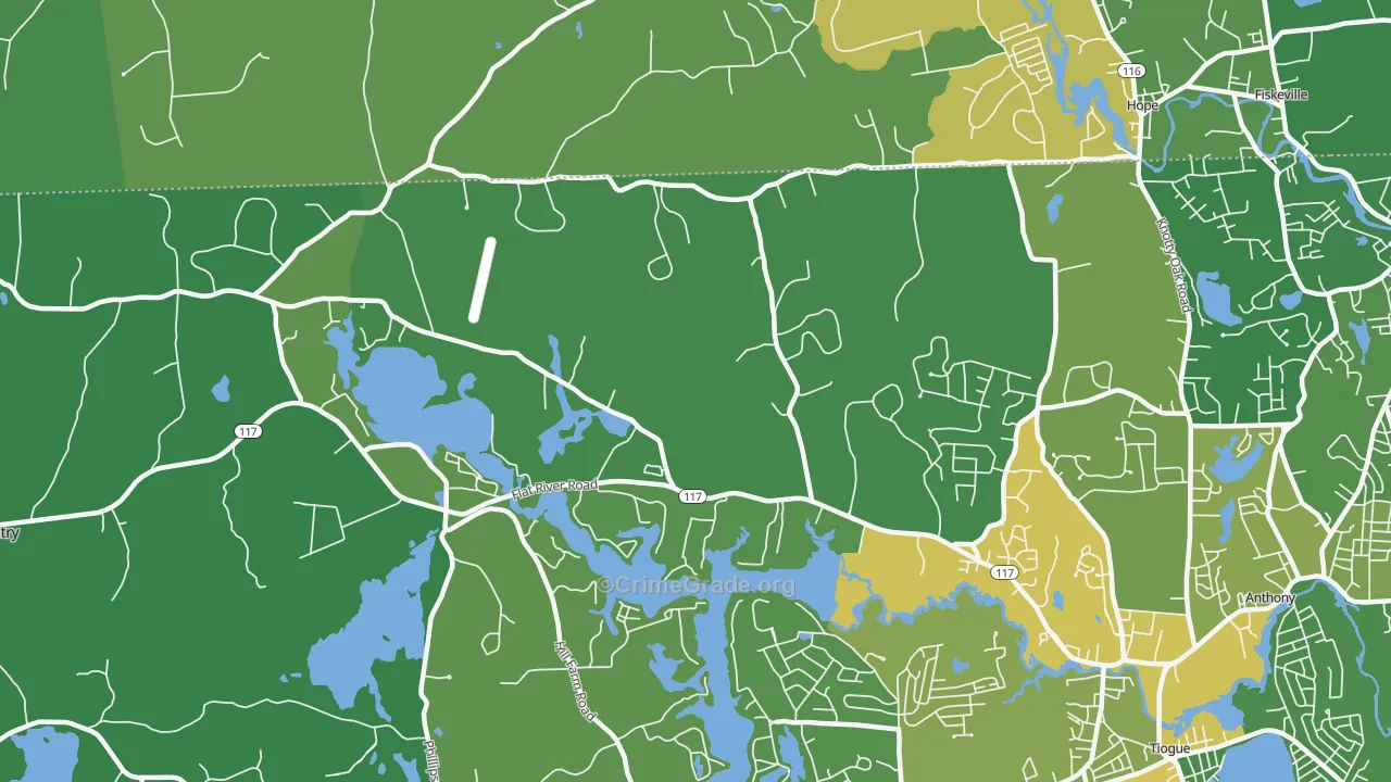 Harris, RI Map of Robbery Rates