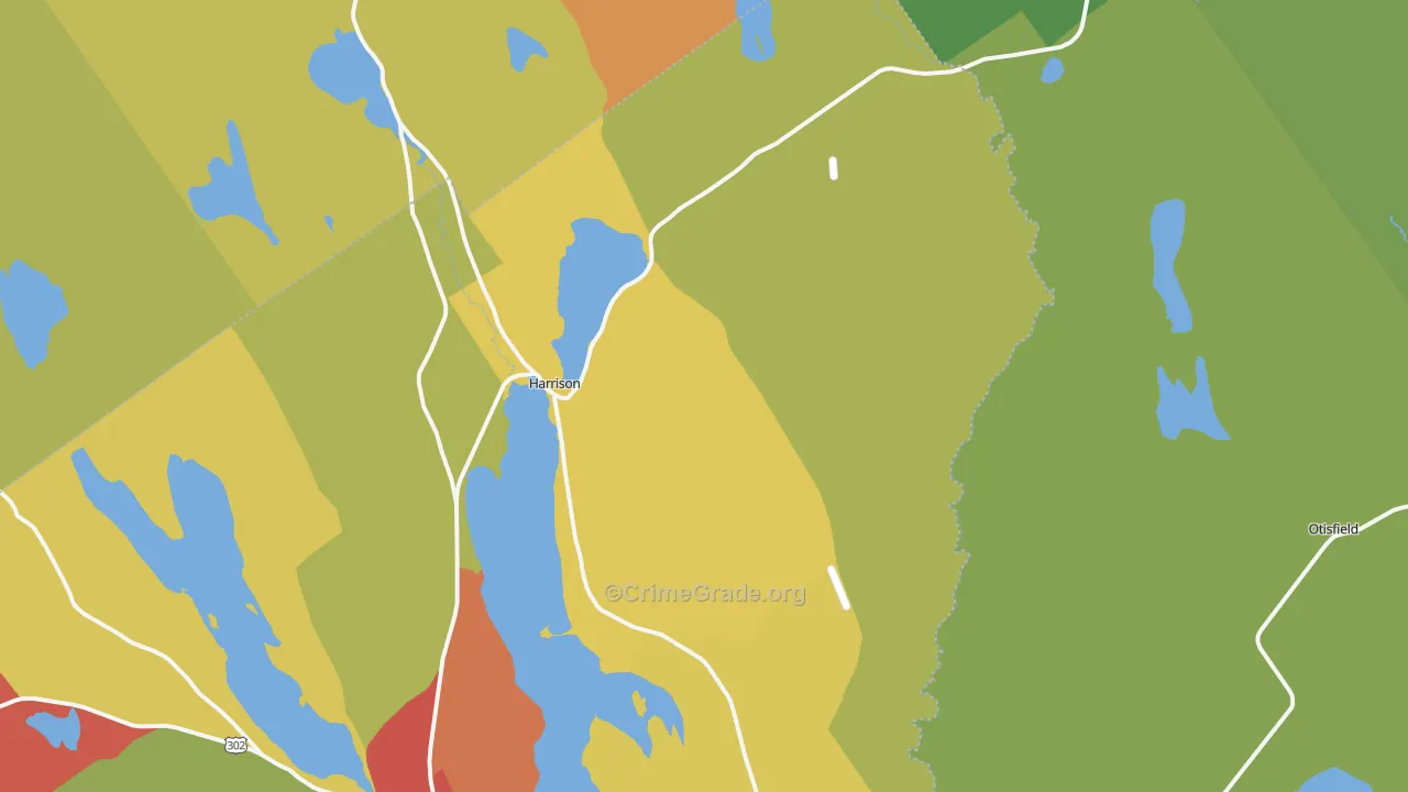 Harrison, ME Map of Robbery Rates